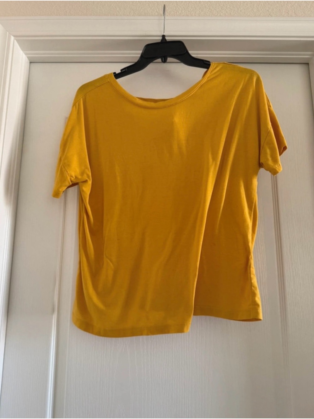 Workshop Republic Clothing Mustard Yellow Short Sleeve Women's Top
